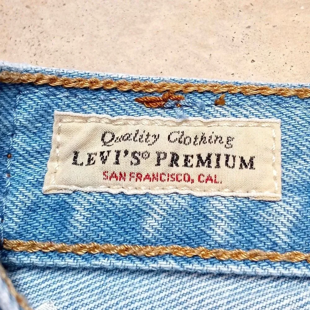 Levi's Premium 501 Jeans Mens 33x30 Big E Medium Wash Straight Leg Denim